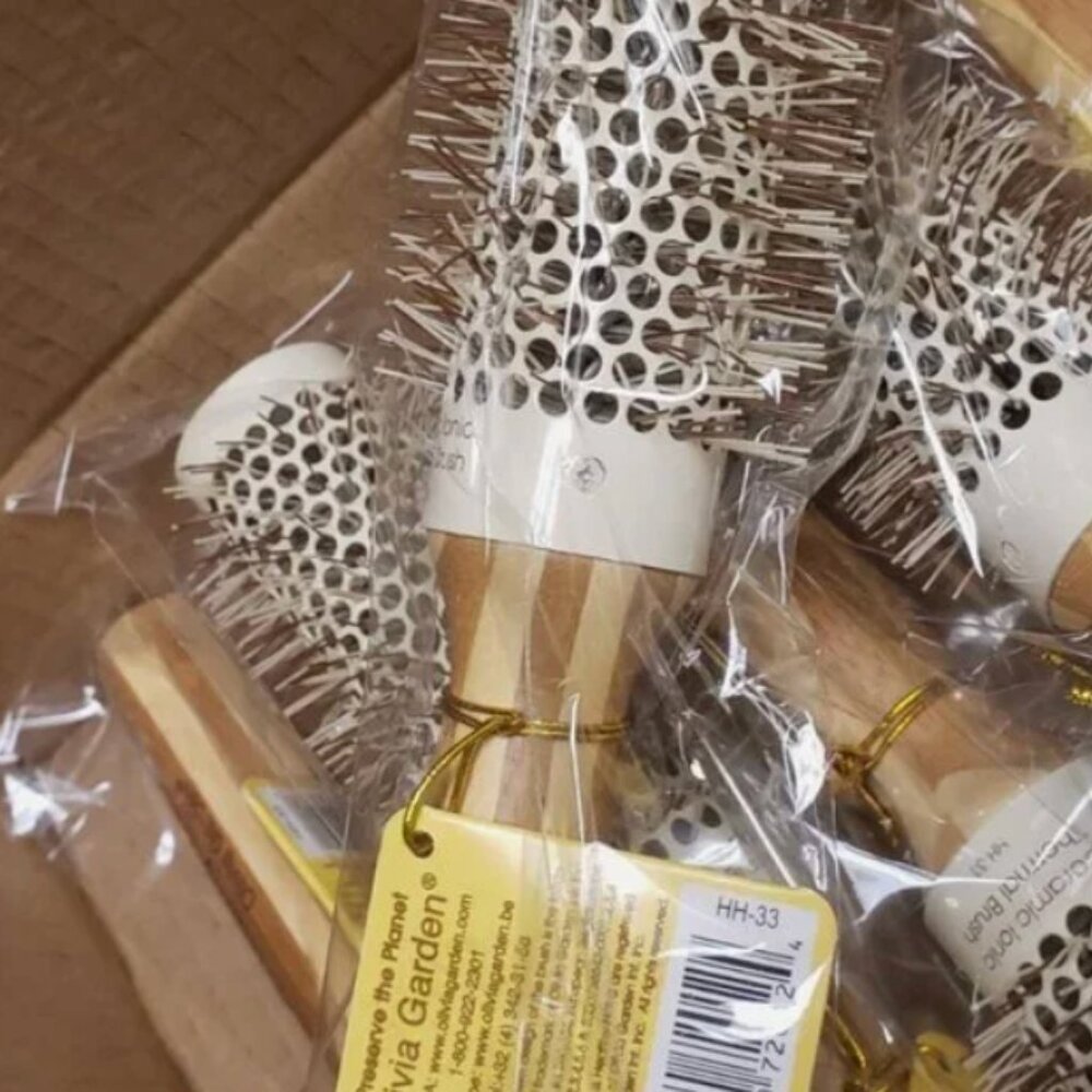 Olivia Garden Bamboo Round Brush Pack of 3